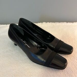 Salvatore Ferragamo Black Heels, Size 8.5AA
